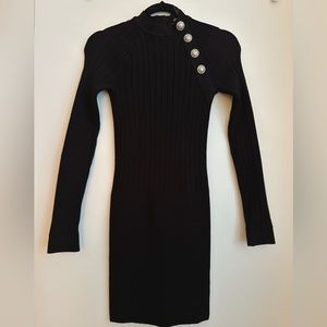 Balmain mini long sleeve knit dress